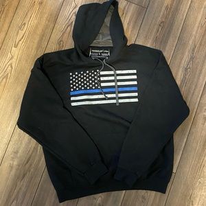 Thin blue line unisex hoodie